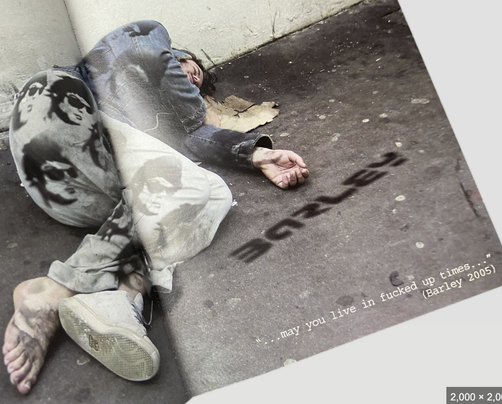 homeless man Banksy Parody